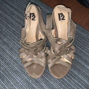 Beige wedges